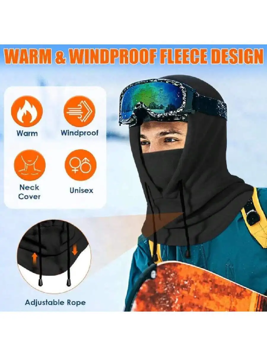 Balaclava Ski Mask - Warm Windproof Fleece Balaclava Ski Mask