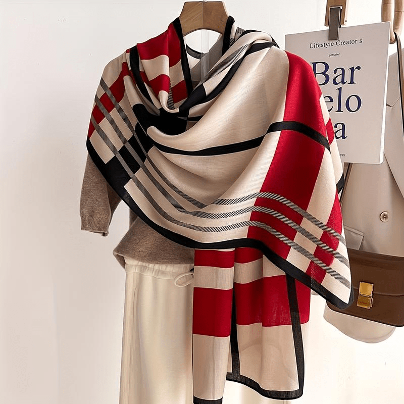 Wool Scarf Men - [Soft Scarf] Soft Warm Color Block