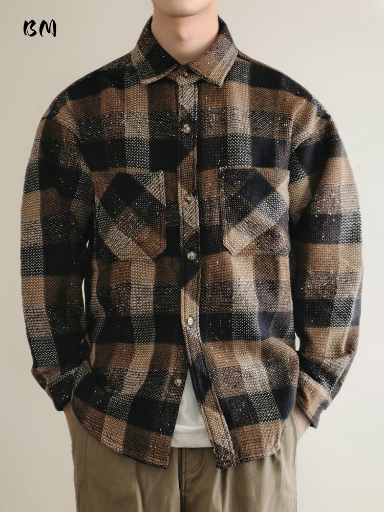 Flannel Shirt Lined - Mens American Vintage Yarn Dyed Plaid