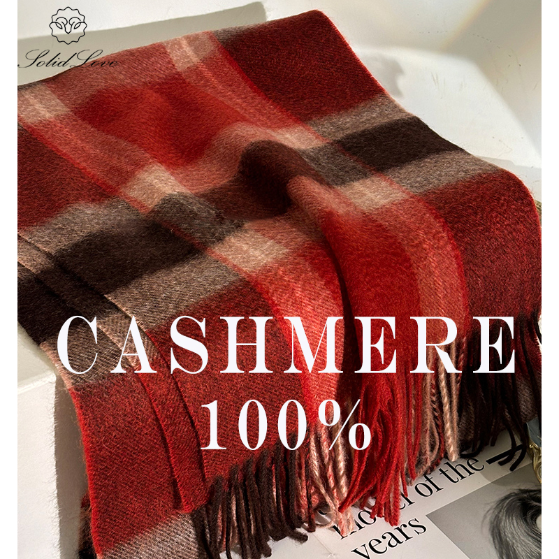100% Cashmere Scarf   Plaid  W - đánh giá và giá Wool Scarf Men
