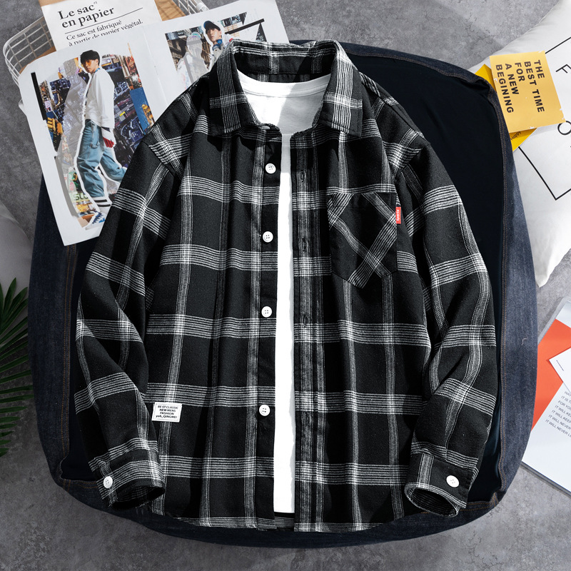 2025 Plaid shirt men's long-sl - đánh giá và giá Flannel Shirt Lined