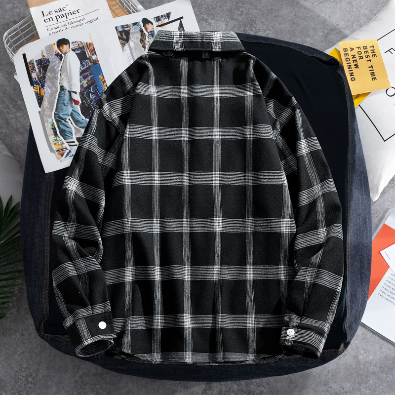 2025 Plaid shirt men's long-sl - đánh giá và giá Flannel Shirt Lined