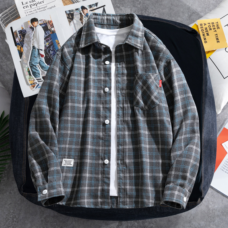 2025 Plaid shirt men's long-sl - đánh giá và giá Flannel Shirt Lined