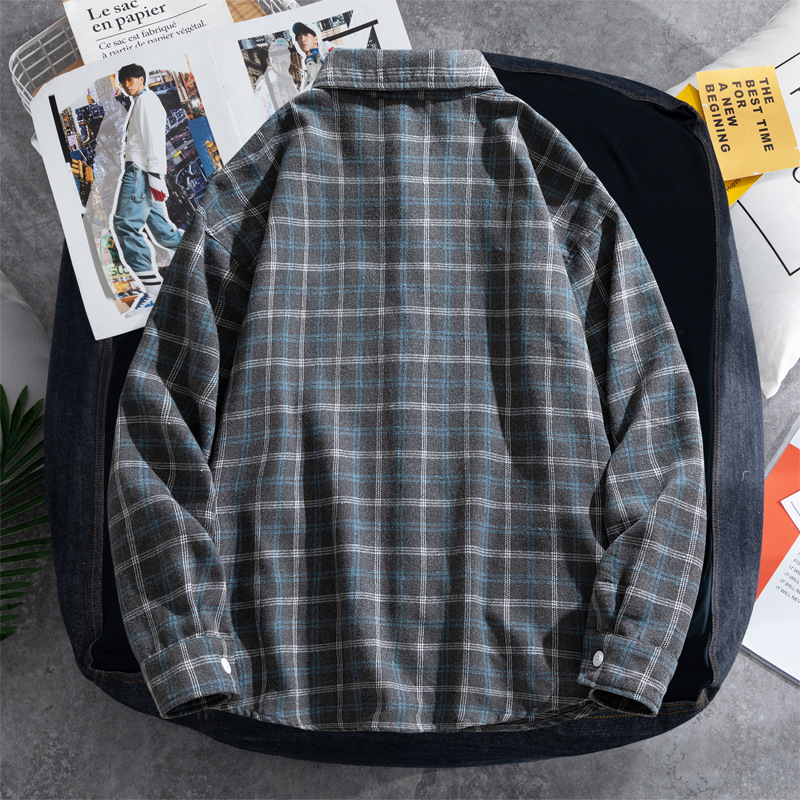 2025 Plaid shirt men's long-sl - đánh giá và giá Flannel Shirt Lined
