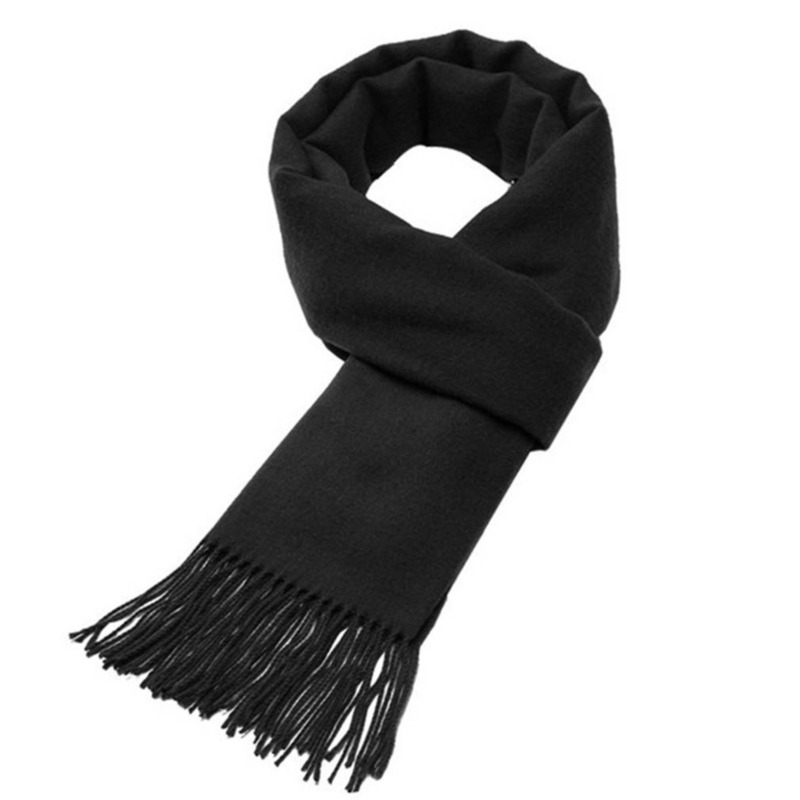 Autumn And Winter Solid Color  - đánh giá và giá Wool Scarf Men