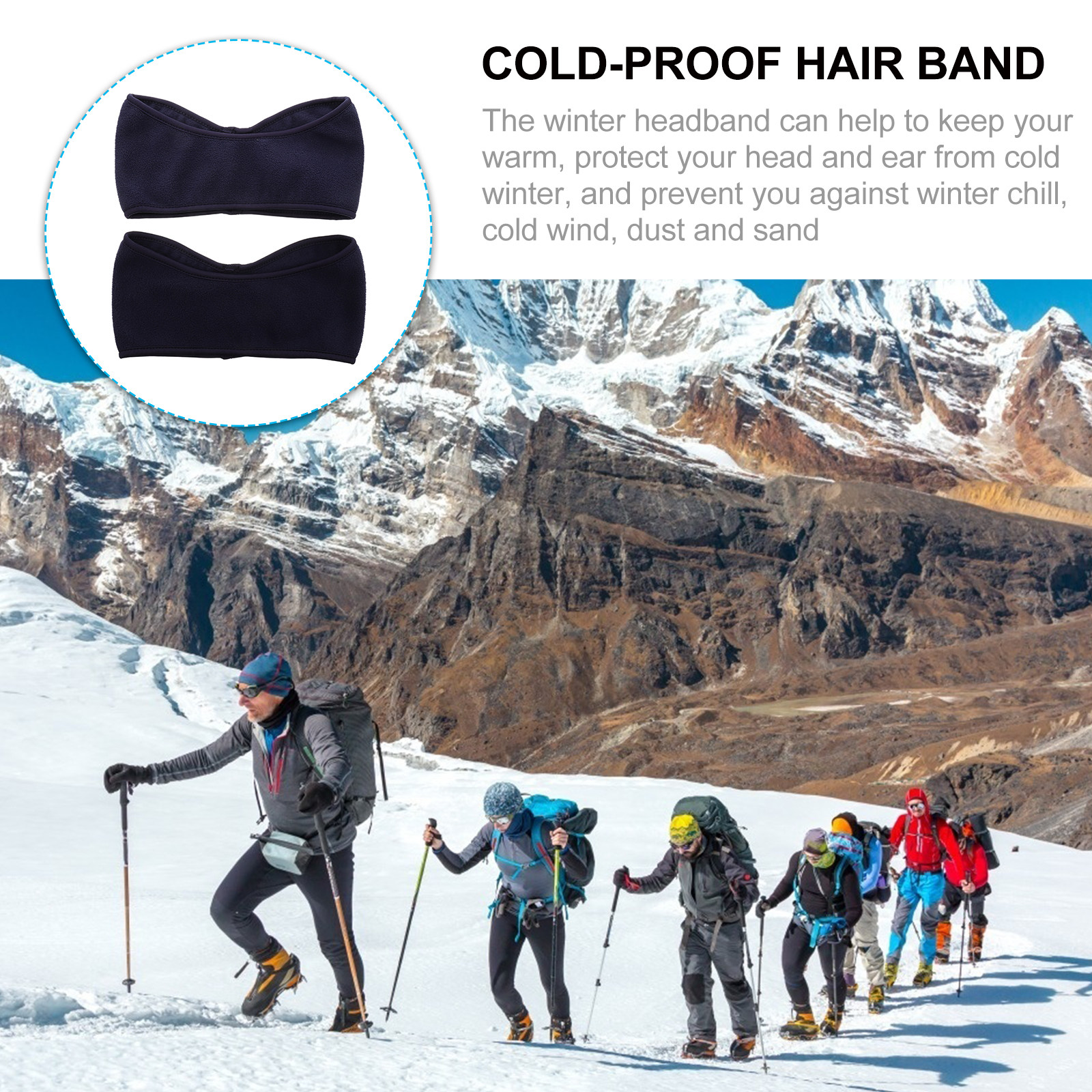 2Pcs Windproof Warm Headband P - đánh giá và giá Fleece Ear Warmer Band