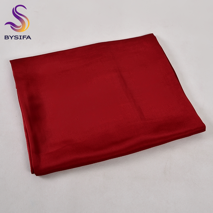 [BYSIFA] Solid Color Silk Scar - đánh giá và giá Shawl Wrap Winter
