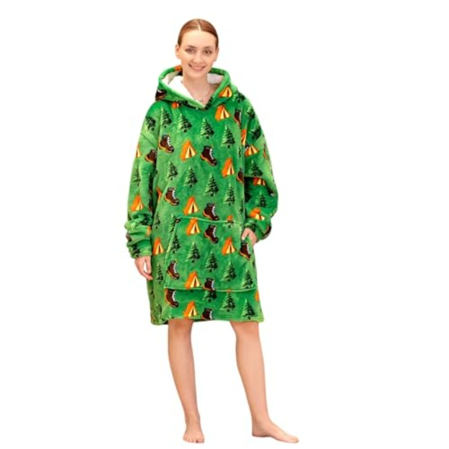 Wearable Blanket Hoodie for Ad - đánh giá và giá Sherpa Hoodie Fleece