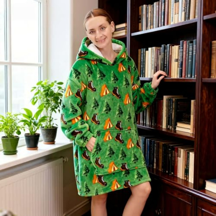 Wearable Blanket Hoodie for Ad - đánh giá và giá Sherpa Hoodie Fleece