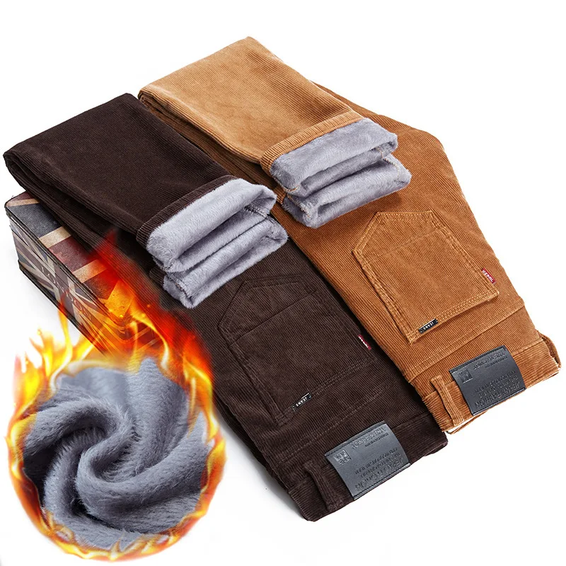 Thickened Fleece Lined Corduro - đánh giá và giá Corduroy Pant Warm