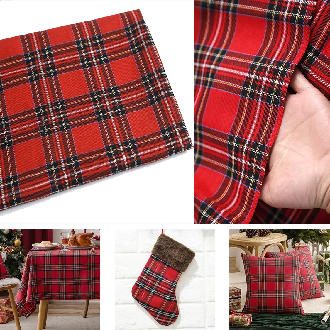 Christmas Plaid Fabric for DIY - đánh giá và giá Flannel Shirt Lined