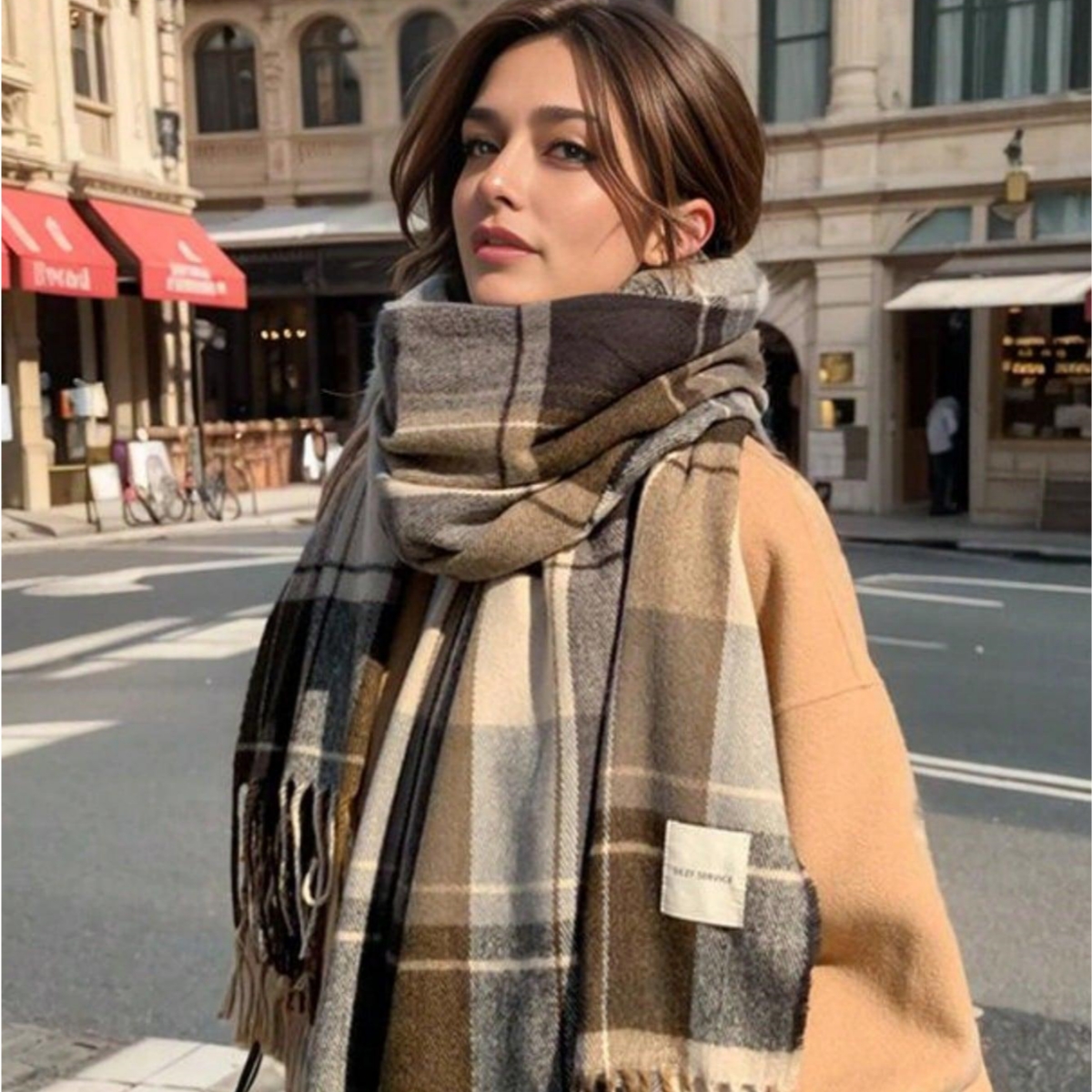 1 pc Fashionable and warm Brit - đánh giá và giá Wool Scarf Men