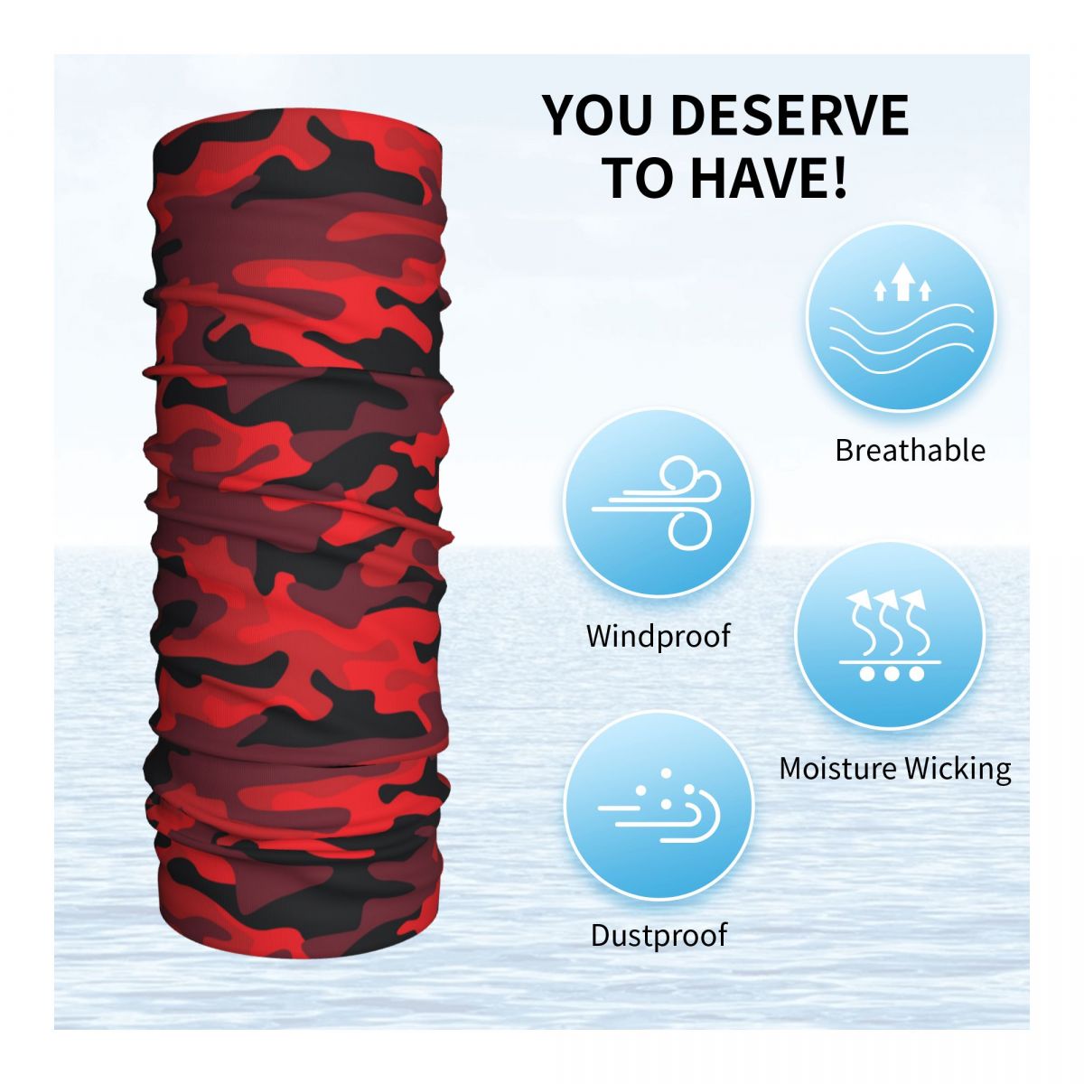 Militaryy Red Camouflage Banda - đánh giá và giá Neck Gaiter Fleece
